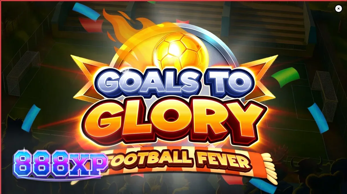 Interface colorida do jogo de slot Goals to Glory Football Fever com personagens animais