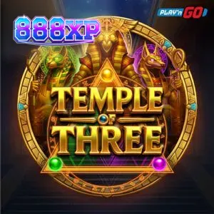Interface do jogo Temple of Three com temática egípcia